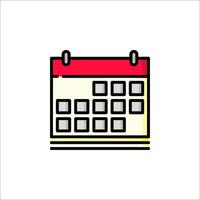 A calendar icon on a white background vector