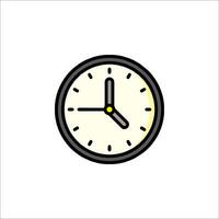 A clock icon on a white background vector