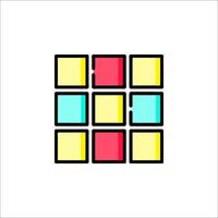 A square with four different colors on it vector
