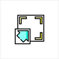 A square with a camera icon vector