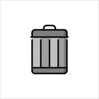 A trash can icon on a white background vector