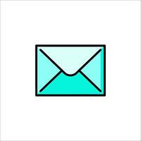 An email envelope icon on a white background vector