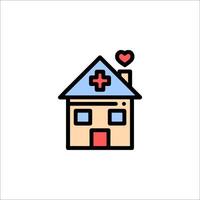 A house with a heart on it vector