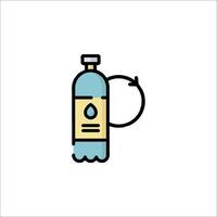 A bottle of water with a bottle of water in it vector