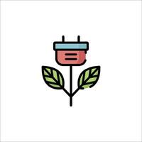 A flower with a plug on it vector