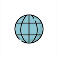 A globe icon on a white background vector