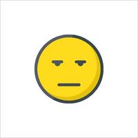 A yellow emoticion with a sad face vector