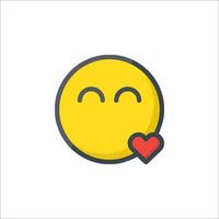 A smiley face with a heart on it vector