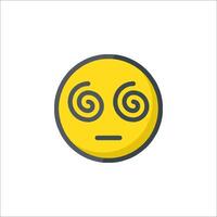 Emoji icon with a face and a smile vector