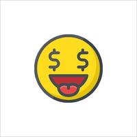 A smiley face with a dollar sign on it vector