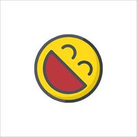 A smiley face icon with a red and yellow face vector