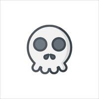 A skull icon on a white background vector