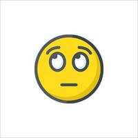 A sad emoticor with a sad face vector