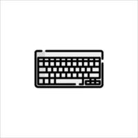 Computer keyboard icon vector