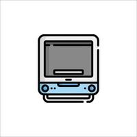 A computer monitor icon on a white background vector