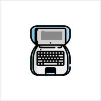 A laptop computer icon on a white background vector