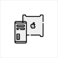 Apple computer icon vector
