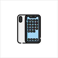 A phone with a keyboard and a calculator on it vector