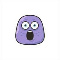 A purple monster with big eyes and a big mouth vector