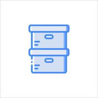 A stack of boxes icon on a white background vector