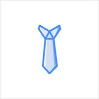 A blue tie icon on a white background vector
