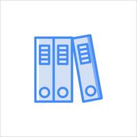 A blue folder icon on a white background vector