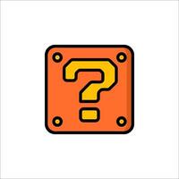 A question mark icon on a square box vector