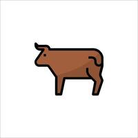 A cow icon on a white background vector