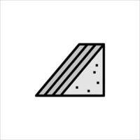 A piece of cheese icon on a white background vector