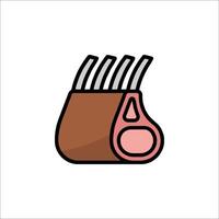 Ribs icon isolated on white background vector