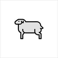 A sheep icon on a white background vector