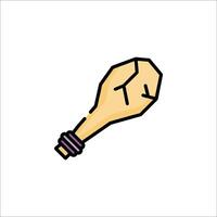 A light bulb with a piece of wood on it vector