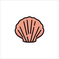 A shell icon on a white background vector