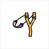 A letter y with a rope attached to it vector