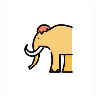 A cartoon elephant with a red mohawk vector