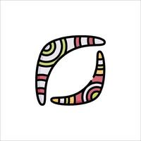 A colorful letter c with a design of circles vector