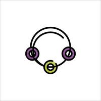 A circle with three circles inside it vector