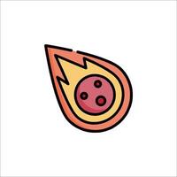 A cartoon bowling ball with a red and pink heart vector
