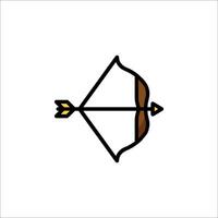 A bow and arrow icon on a white background vector