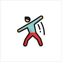 A man is dancing in a colorful line vector