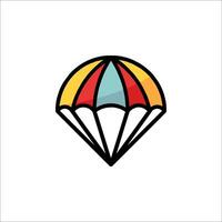A colorful parachute logo vector