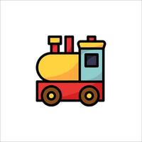 A cartoon train icon on a white background vector