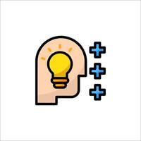 A light bulb in the head of a person with a cross vector