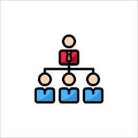A group of people in a hierarchy icon vector