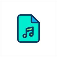 A music note icon on a white background vector