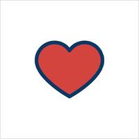A red heart icon on a white background vector