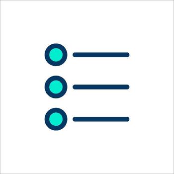 A check box icon with three circles vector