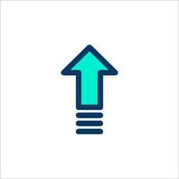 An arrow pointing up on a white background vector