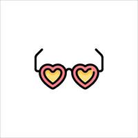 A pair of sunglasses with hearts on them vector
