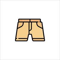 A pair of shorts icon on a white background vector